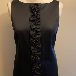 Lilly Pulitzer- Black Silk Mini Dress Ruffle